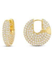SHYMI - Pave Button Earrings - Lyst