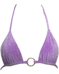 Patti Jane Swim - Farrah's Sparkle Triangle Disco Bikini Top - Lyst