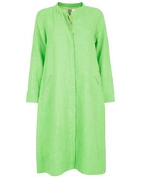 NoLoGo-chic - Super Mix Coat Dress Lime - Lyst