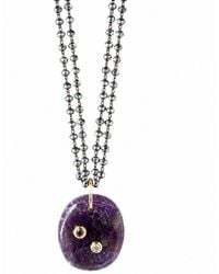 Persia Dona Jewelry - Amethyst X Hematite Chain Necklace - Lyst
