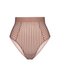 MONIQUE MORIN LINGERIE - Vertigo Hi Waisted Brief Mushroom - Lyst