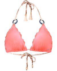 ELIN RITTER IBIZA - Ibiza Triangle Bikini Top Savina Coral Red - Lyst
