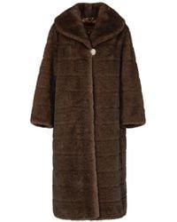 Santinni - Hollywood Full-Length Faux Fur Coat - Lyst