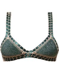Luxsea Swimwear - Cozumel Lurex Crochet Triangle Bikini Top - Lyst