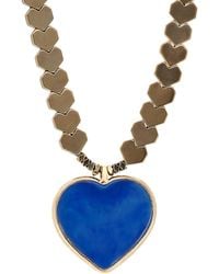 Ebru Jewelry - Murano Glass Heart Pendant Hematite Happy Necklace - Lyst