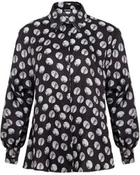Nocturne - Printed Oversized Shirt - Lyst