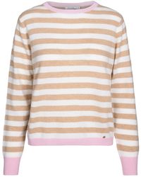 tirillm - Neutrals Sasha Basic Cashmere Pullover With Round Neck, Stripes - Lyst