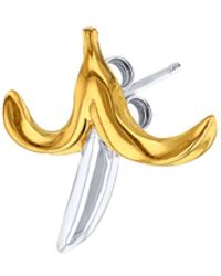 True Rocks - 18Kt Plated & Sterling 2 Tone Banana Stud - Lyst