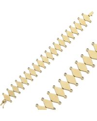 Dime Tribe - Triangle-Shaped Bracelet With Diamond Details - Lyst