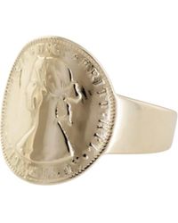 Von Treskow - Mini Curved Coin Ring - Lyst