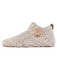 Kingdom of Wow - Neutrals Artisan Made Ankle Boot Wool Slippers For - Lyst