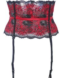 Carol Coelho - Pomegranate Love Lace Garter Belt - Lyst