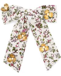 ADIBA - Neutrals Cherry Blossom Handmade Beaded Barrette - Lyst