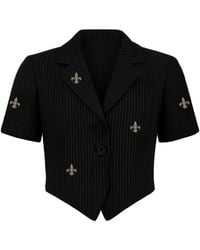 Castaneda - Shot Sleeves Tailored Jacket Cropped Waist - Lyst