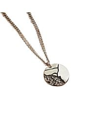 Posh Totty Designs - Strata Kintsugi Disc Necklace - Lyst