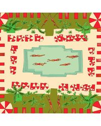 BANNIERE - Miami Poolside Silk Scarf - Lyst