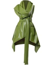 Metamorph - Vegan Leather Vest With Belt - Lyst