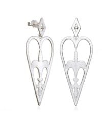 Myrto Katramadou Jewellery - Heartshield – Stud Earrings Matte Large - Lyst