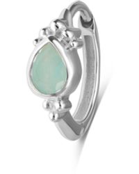Zohreh - Amazonite Boho Huggie Hoop Earring Sterling - Lyst