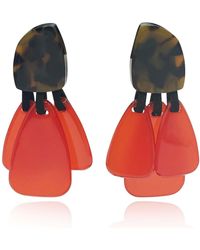 Michael Nash Jewelry - Patrizia Tortoise Resin Top Earrings With Resin Drops - Lyst