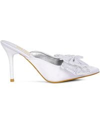 Rag & Co - Elisda Embellished Bow High Heel Mules - Lyst