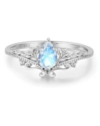 Azura Jewelry New York - Lotus Moonstone Ring Vermeil - Lyst