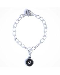N'damus London - Leo Zodiac Sterling & Leather Curb Bracelet - Lyst