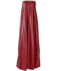Kargede - Pleated Leather Maxi Dress – Strapless Designer Evening Gown - Lyst