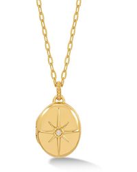 Dower & Hall - Diamond Starburst Oval Locket - Lyst