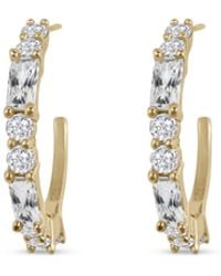 Clemence Wren - Illumina Gemstone Hoop Earring - Lyst