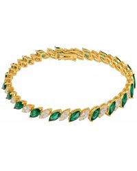 LÁTELITA London - Viscountess Tennis Bracelet Emerald - Lyst