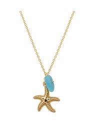 Lalinde - Starfish & Sea Glass Necklace - Lyst