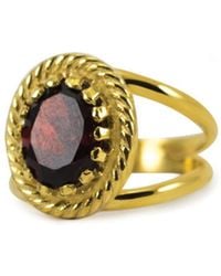 Vintouch Italy - Luccichio Vermeil Garnet Ring - Lyst