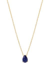 SALLY SKOUFIS - Pure Droplet Necklace Petite With Natural Lapis Lazuli - Lyst