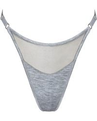 MONIQUE MORIN LINGERIE - Core Adjustable Thong Fog - Lyst