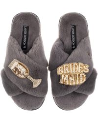 Laines London - Classic Laines Slippers With Bridesmaid Brooches - Lyst