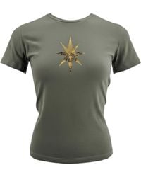 Madison Maison - Evil Eye Khaki T-Shirt - Lyst