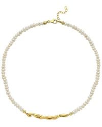 LINYA JEWELLERY - Pontus Horizontal Pearl Necklace - Lyst