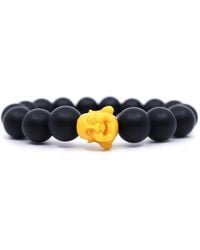 Shar Oke - Happy Buddha & Matte Onyx Beaded Bracelet - Lyst