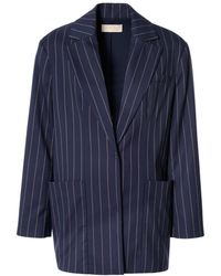 AGGI by HALEWSKI - Dora Mood Oversized Tennis Stripe Long Blazer - Lyst