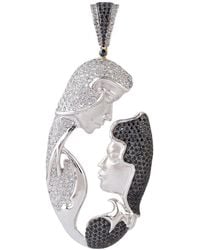 Artisan - 18K & Spinel & Sapphire Double Face Statement Pendant - Lyst