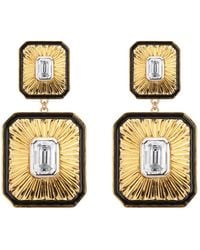 Augustine Jewels - Art Deco Fan Diamond Statement Earrings - Lyst