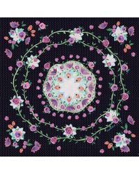 Maraethra - Rose Pop Mandala Silk Square Scarf - Lyst