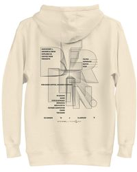 Anchor and Crew - Neutrals Bone Gustatory Berlin Coffee Scene Cotton Blend Embroidered Hoodie - Lyst