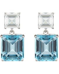 Augustine Jewels - Topaz & Topaz Octagon Earrings - Lyst