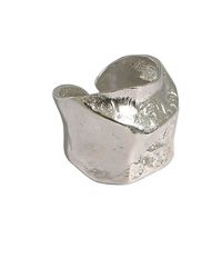 Janus Edinburgh - Sterling Nevis Textured Organic Shaped Chunky Ring Adjustable - Lyst