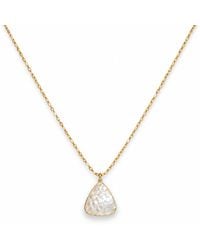 Saéa - Dainty Mother Of Pearl Pendant Necklace On Snake Chain - Lyst