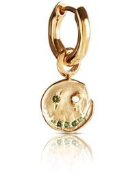 Kasun - Smile Hoop Earrings – October – Tourmaline – Plated - Lyst
