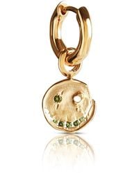 Kasun - Smile Hoop Earrings – October – Tourmaline – Plated - Lyst