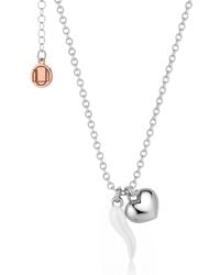 Unaloe - Sterling And Enamel Cornicello Necklace With Heart Charm – Italian Handmade Good Luck Symbol - Lyst